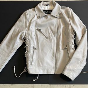 Asymmetrical Faux-Leather Moto Jacket